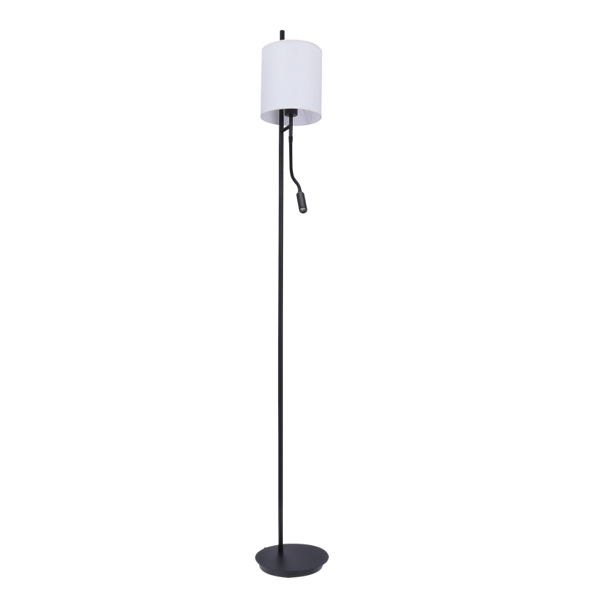 LED golvlampa TOKYO 1xE27/40W/230V + LED/3W svart/vit