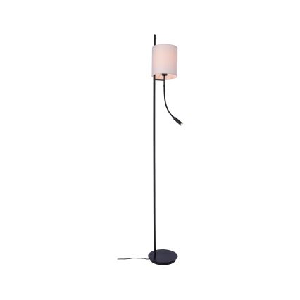 LED golvlampa TOKYO 1xE27/40W/230V + LED/3W svart/vit