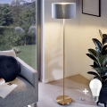LED-golvlampa TUNJA 1xE27/20W/230V Ø 38 cm guld/grå