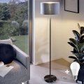 LED golvlampa TUNJA 1xE27/20W/230V Ø 38 cm svart/grå