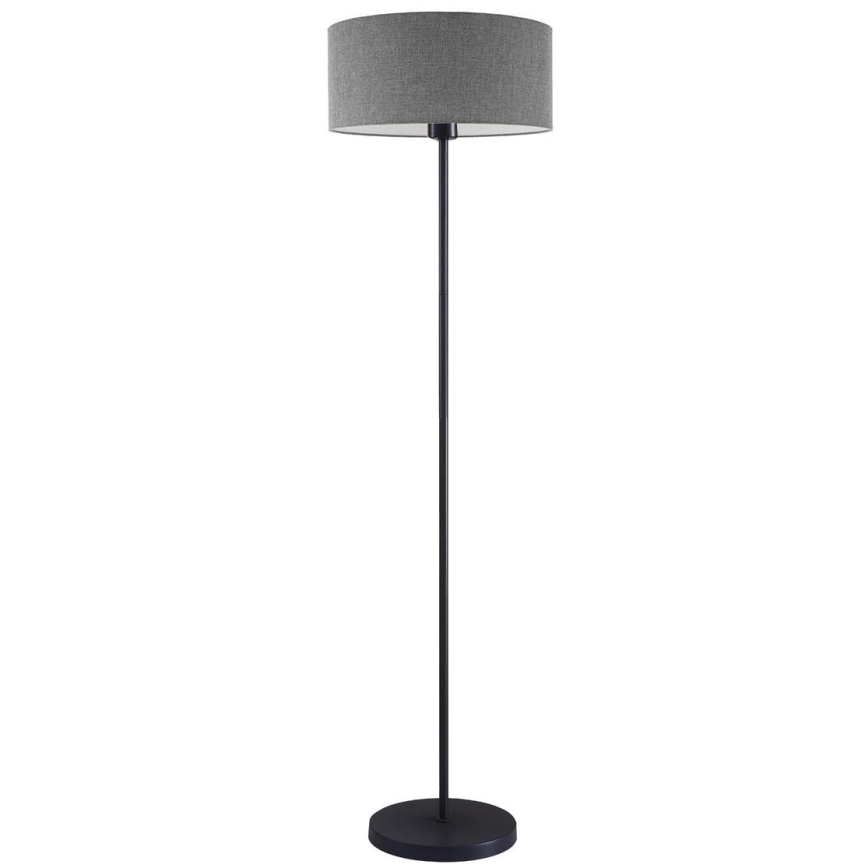 LED golvlampa TUNJA 1xE27/20W/230V Ø 38 cm svart/grå