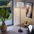 LED golvlampa TUNJA 1xE27/20W/230V Ø 38 cm svart/vit