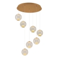 LED Hängande lampa CREMONA 7xLED/5W/230V 3000K guld