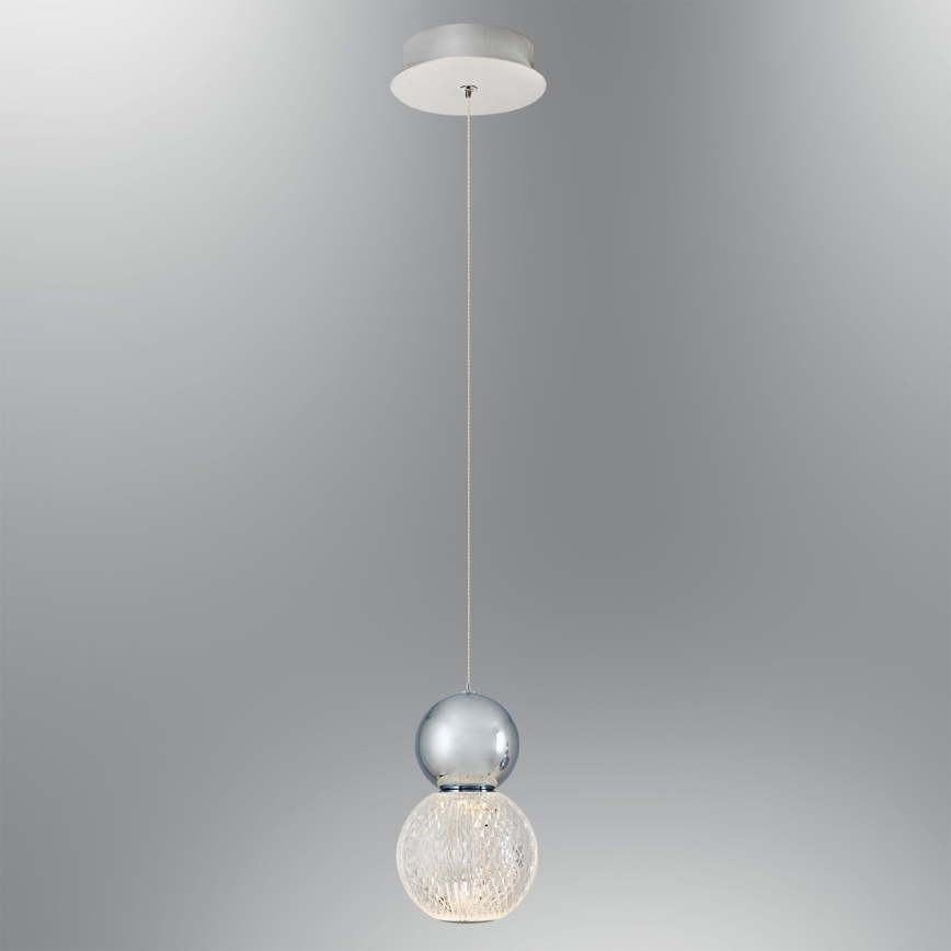 LED Hängande lampa CREMONA LED/5W/230V 3000K matt krom