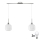 LED Hängande lampa HARMA 2xE27/60W/230V matt krom/vit