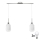 LED hängande lampa HARMA 2xE27/60W/230V matt krom/vit