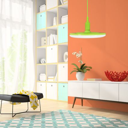 LED Hängande lampa KIKI 1xE27/10W/230V grön