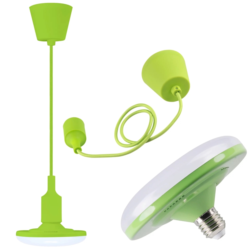 LED Hängande lampa KIKI 1xE27/10W/230V grön