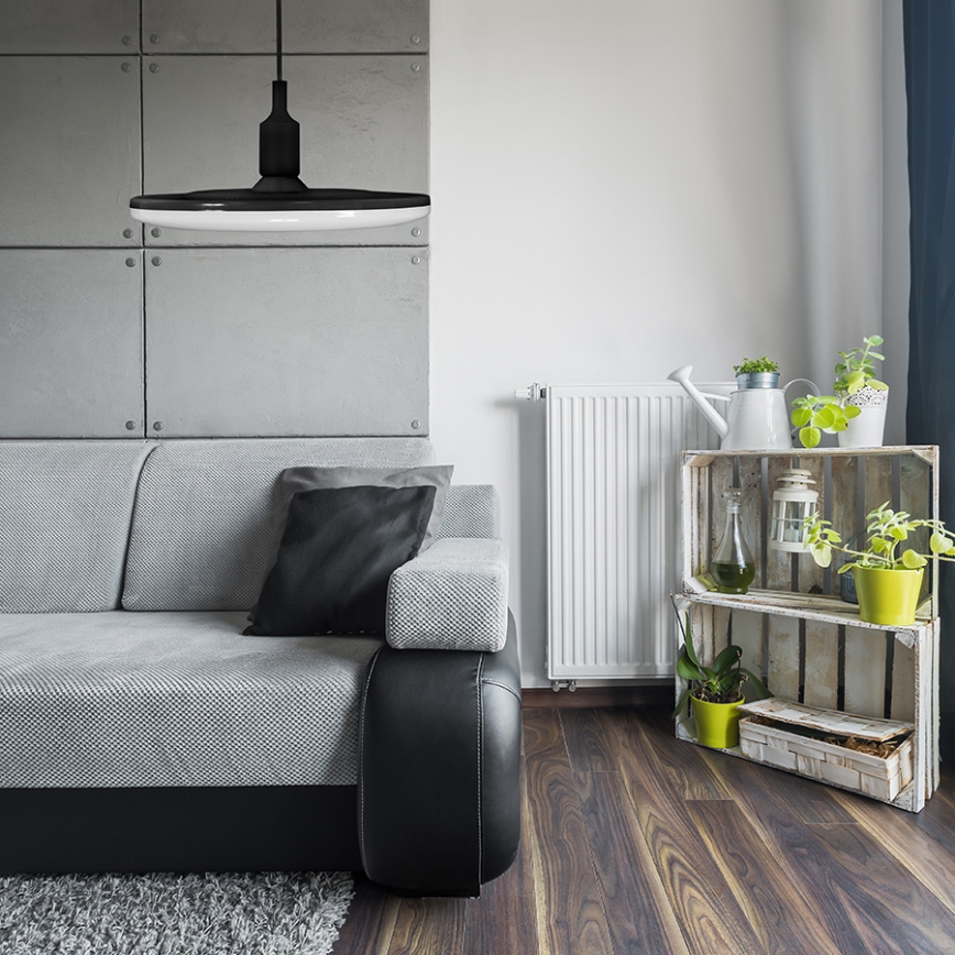 LED Hängande lampa KIKI 1xE27/10W/230V svart