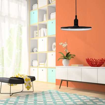 LED Hängande lampa KIKI 1xE27/10W/230V svart