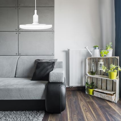 LED Hängande lampa KIKI 1xE27/10W/230V vit