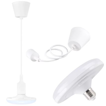 LED Hängande lampa KIKI 1xE27/10W/230V vit