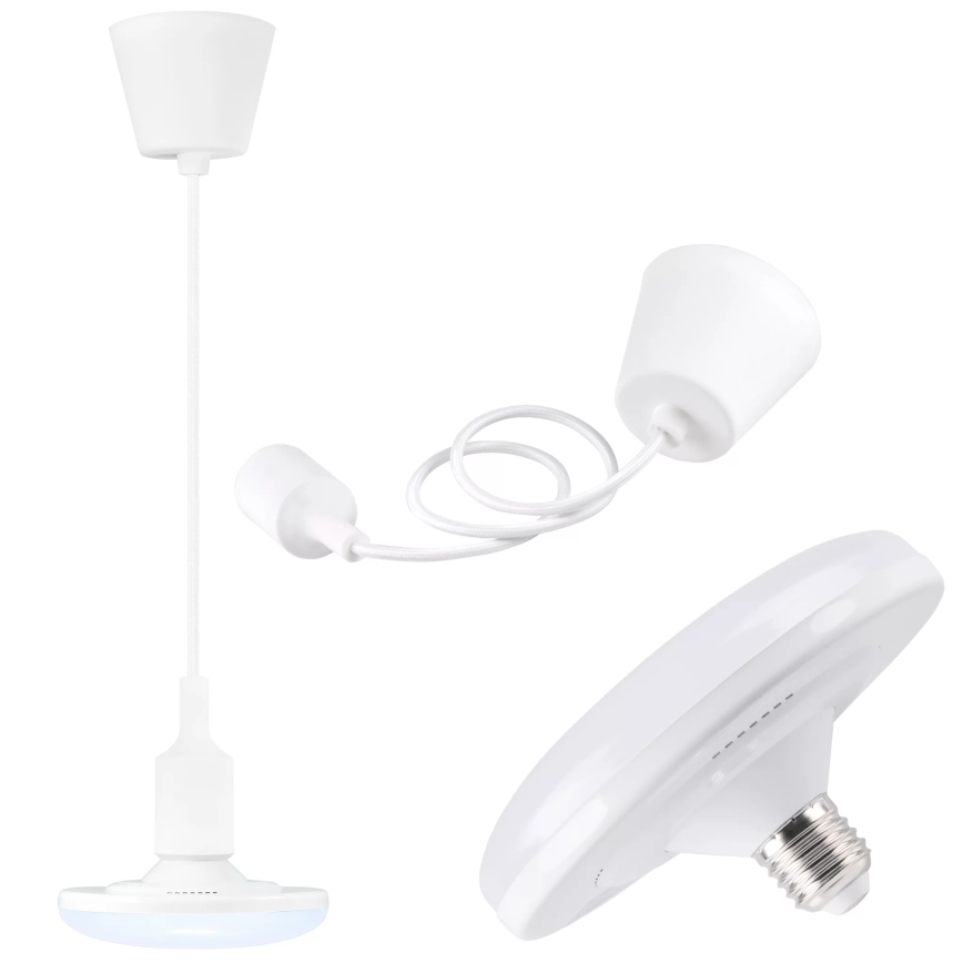 LED Hängande lampa KIKI 1xE27/10W/230V vit