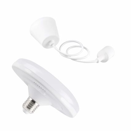 LED Hängande lampa KIKI 1xE27/10W/230V vit