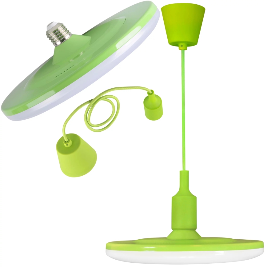 LED Hängande lampa KIKI 1xE27/15W/230V grön