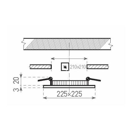 LED Hängande Takbelysning 90xLED SMD/18W/230V