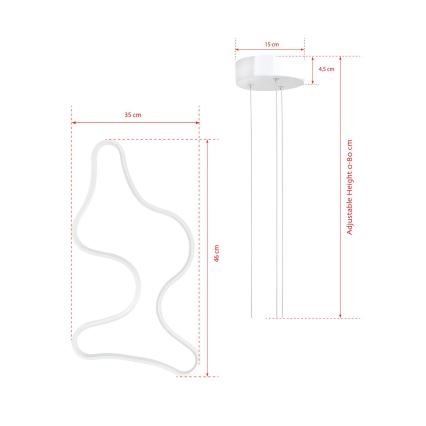 LED Hänglampa ARTISAN LED/36W/230V 6500K vit