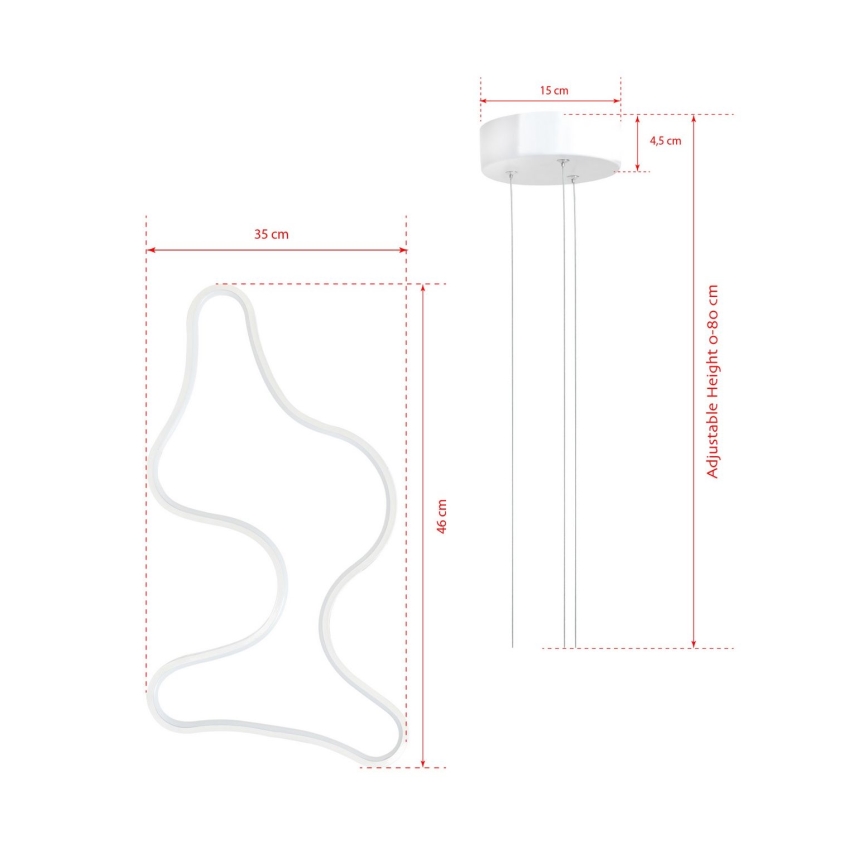LED Hänglampa ARTISAN LED/36W/230V 6500K vit