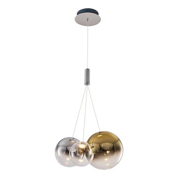 LED hänglampa ENNA 3xG9/5W/230V 3000K rök/guld