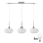 LED Hänglampa HARMA 3xE27/60W/230V matt krom/vit