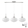 LED Hänglampa HARMA 3xE27/60W/230V matt krom/vit
