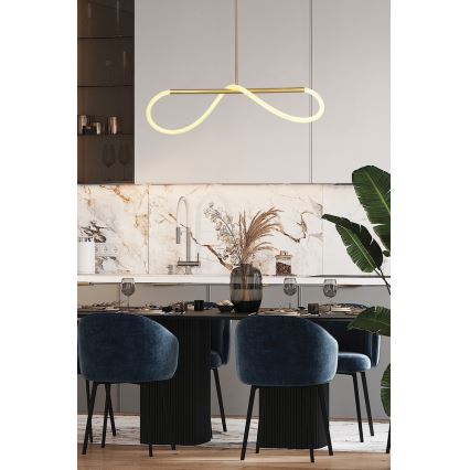 LED Hänglampa SUPREME LED/18W/230V 80 cm Guld