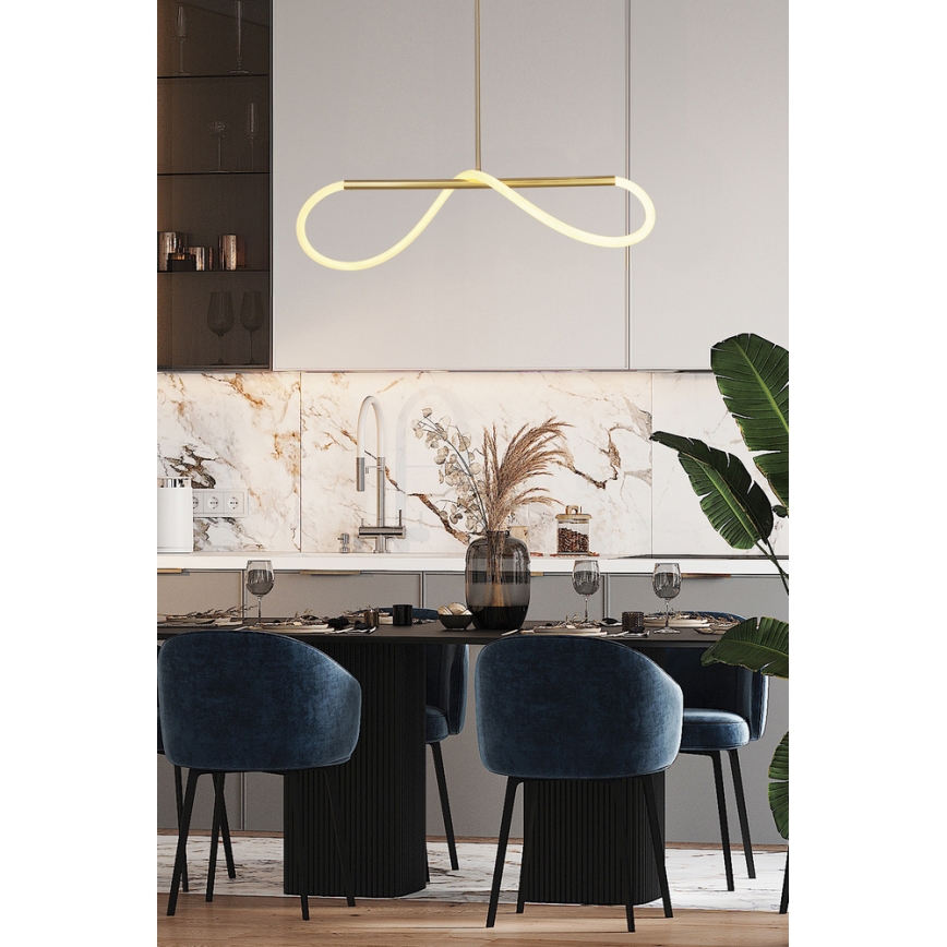 LED Hänglampa SUPREME LED/18W/230V 80 cm Guld