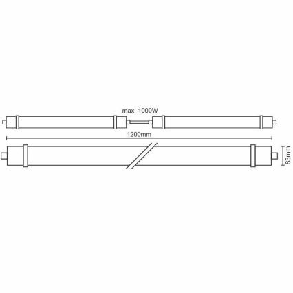 LED Heavy-duty belysning med sensor LED/40W/180-265V IP65 4000K