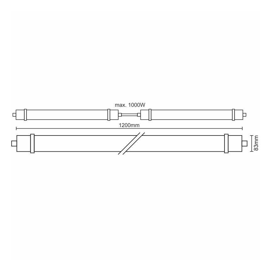 LED Heavy-duty belysning med sensor LED/40W/180-265V IP65 4000K