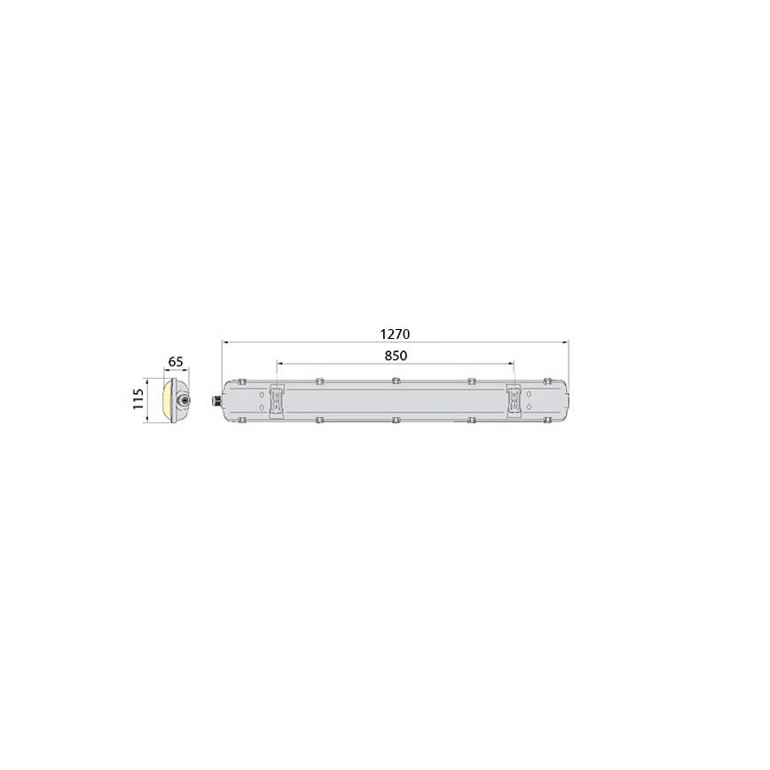LED Heavy-duty lysrör 2xG13/18W/230V IP65