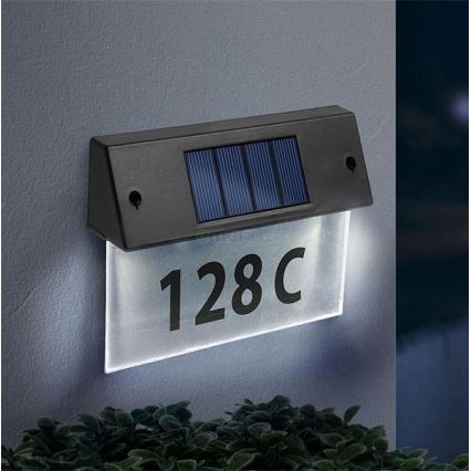 LED husnummer med solceller LED/1,2V/600 mAh IP44