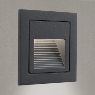 LED Inbyggd lampa LORO LED/2W/230V IP65 antracit