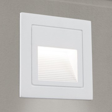 LED Inbyggd lampa LORO LED/2W/230V IP65 vit