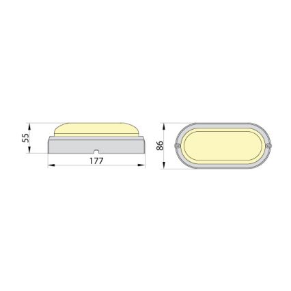 LED Industribelysning tak FIDO LED/12W/230V IP65