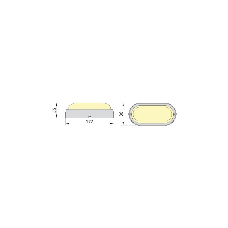LED Industribelysning tak FIDO LED/12W/230V IP65