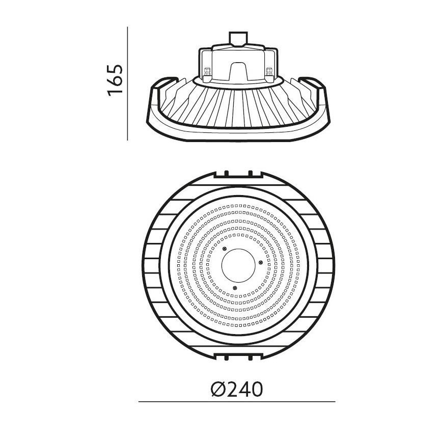 LED Ljusreglerad průmyslové heavy-duty belysning NINA HIGHBAY LED/100W/230V 4000K IP65