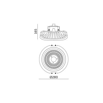LED Ljusreglerad technical heavy-duty belysning NINA HIGHBAY LED/110W/230V 4000K IP65