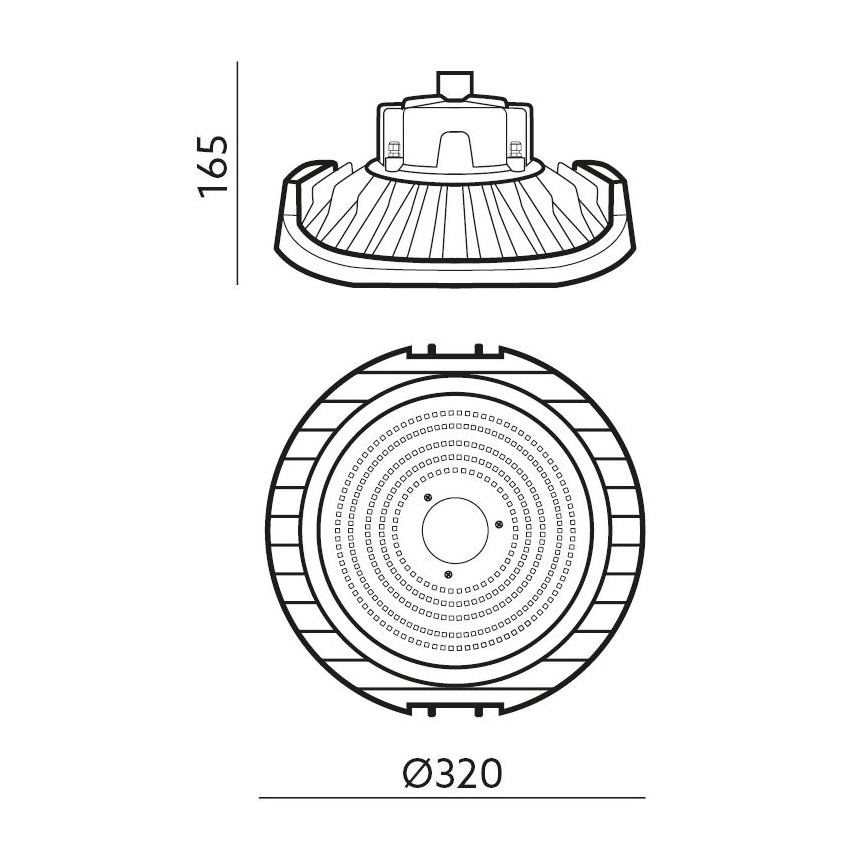 LED Ljusreglerad technical heavy-duty belysning NINA HIGHBAY LED/200W/230V 4000K IP65