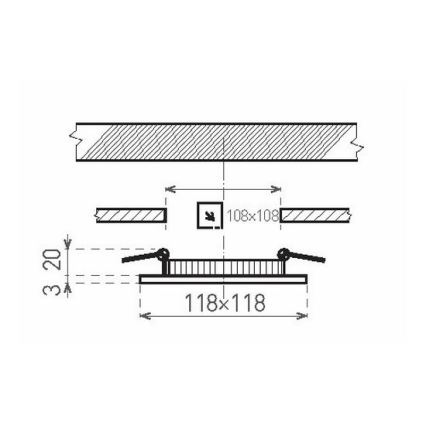 LED Infälld belysning 30xLED SMD/6W/230V