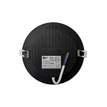 LED infälld belysning CIRCLE LED/12W/230V 4000K diameter 17 cm svart