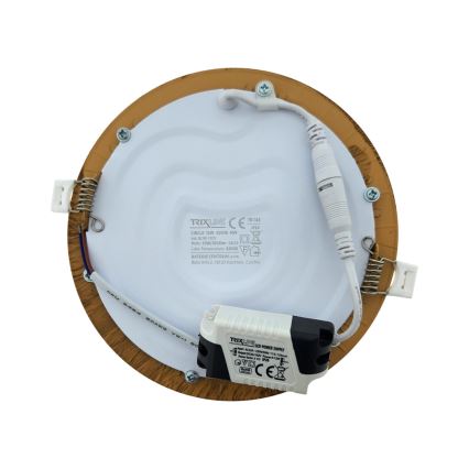 LED infälld belysning CIRCLE LED/12W/230V 4200K diameter 16,7 cm brun
