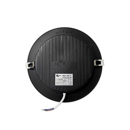 LED infälld belysning CIRCLE LED/18W/230V 4000K diameter 22 cm svart