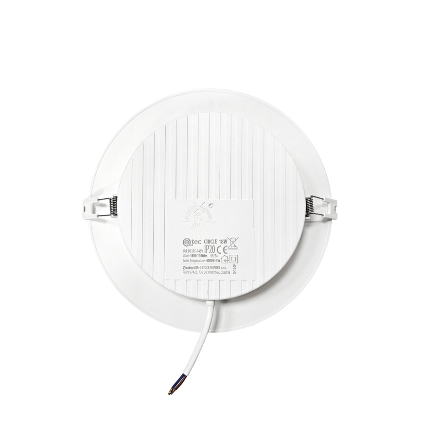 LED infälld belysning CIRCLE LED/18W/230V 4000K diameter 22 cm vit