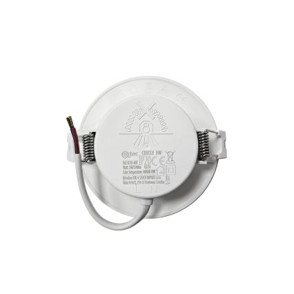 LED infälld belysning CIRCLE LED/3W/230V 4000K diameter 9 cm vit