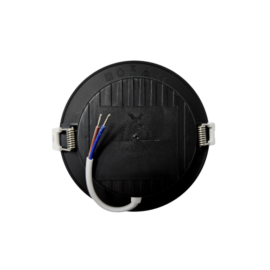 LED infälld belysning CIRCLE LED/6W/230V 4000K diameter 12 cm svart
