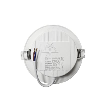 LED infälld belysning CIRCLE LED/6W/230V 4000K diameter 12 cm vit