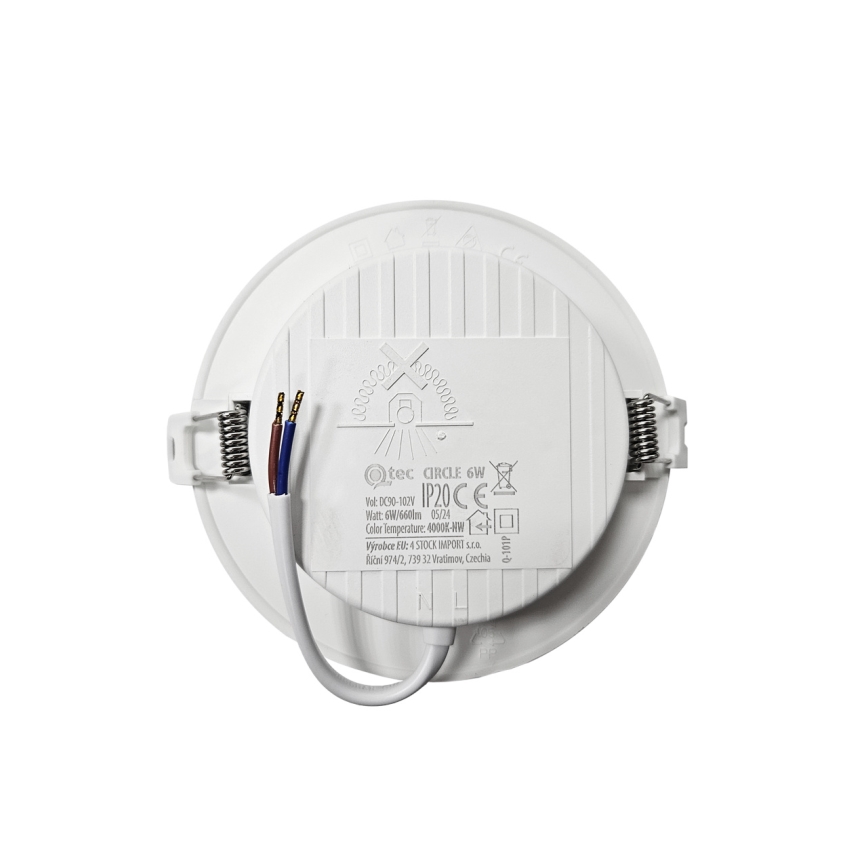 LED infälld belysning CIRCLE LED/6W/230V 4000K diameter 12 cm vit