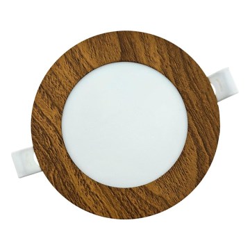 LED infälld belysning CIRCLE LED/6W/230V 4200K diameter 11,8 cm brun