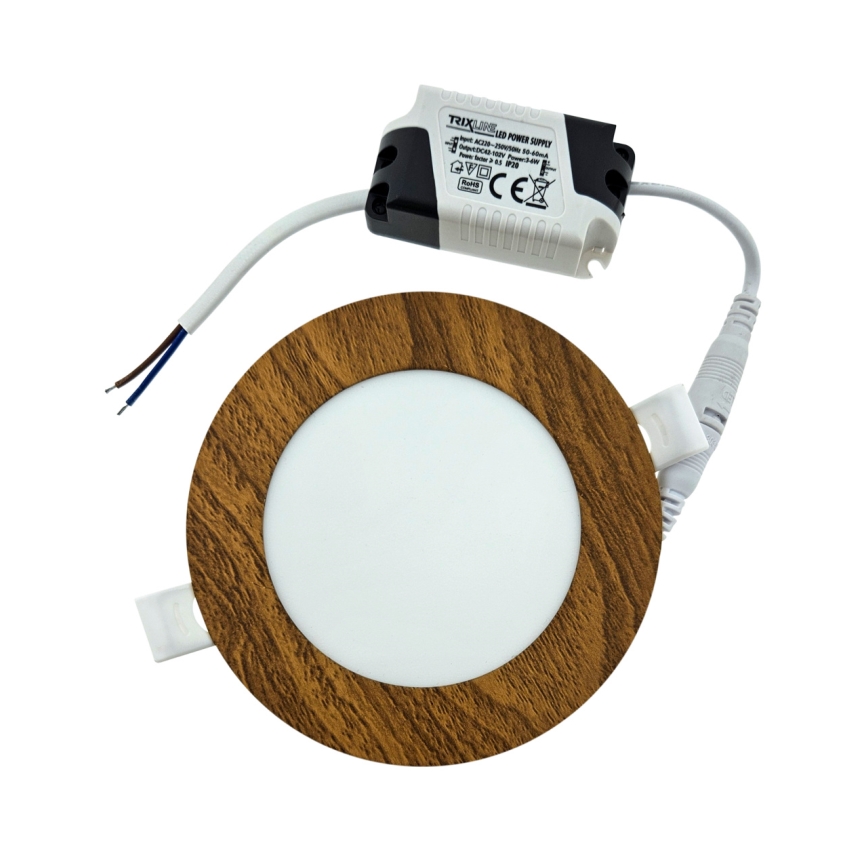 LED infälld belysning CIRCLE LED/6W/230V 4200K diameter 11,8 cm brun
