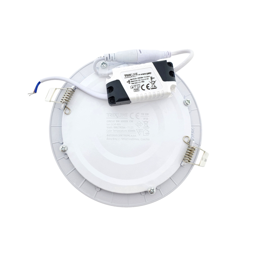 LED infälld belysning CIRCLE LED/9W/230V 6500K diameter 14,5 cm vit